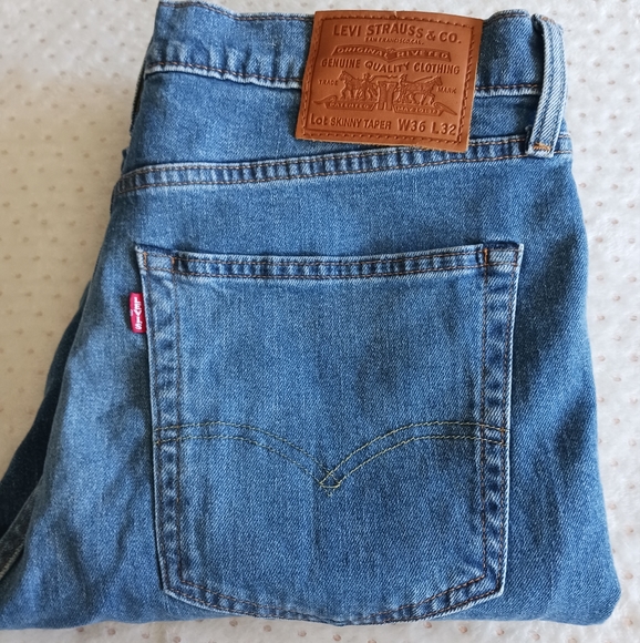 Men's Levi's flex skinny light-wash Jeans size 36/32 - Picture 8 of 10